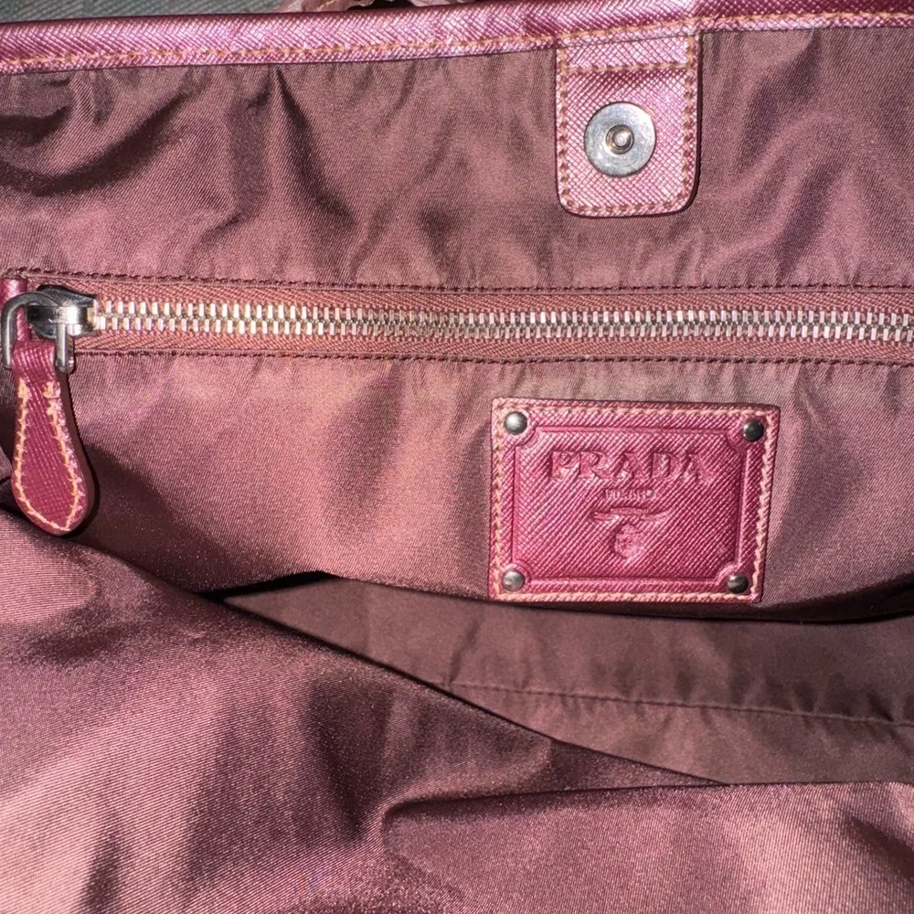 Prada Tessuto Saffiano Lux Sora Tote Bag